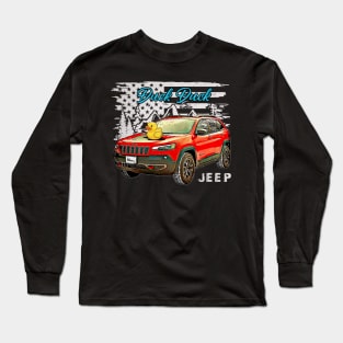 Jeep Trailhawk Car Form Vintage Artwork Long Sleeve T-Shirt